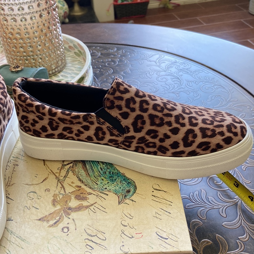 Leopard Print Canvas Sneakers - image 2